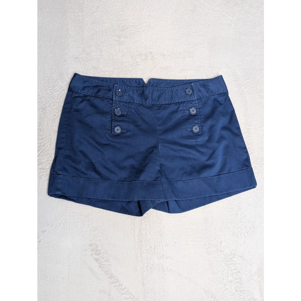 EXPRESS DESIGN STUDIO Shorts Women's 12 Blue High Waist Nautical Design Y2k